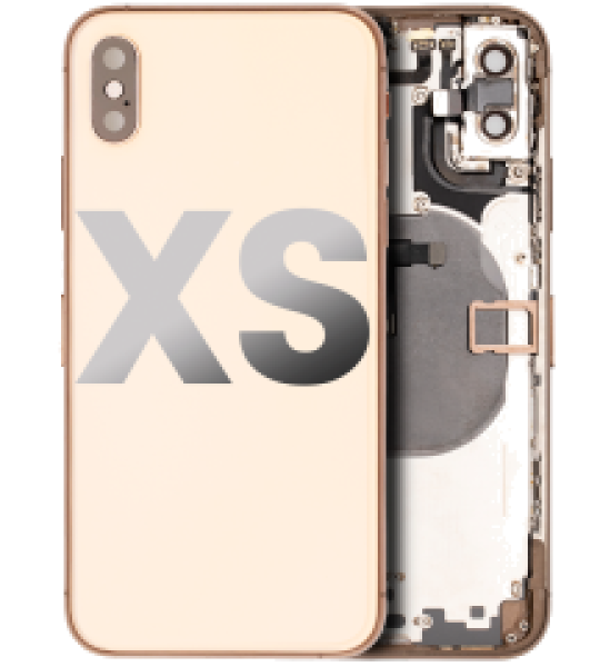Apple iPhone XS Housing with Small Parts (No Charger Flex) - Gold Pulled B