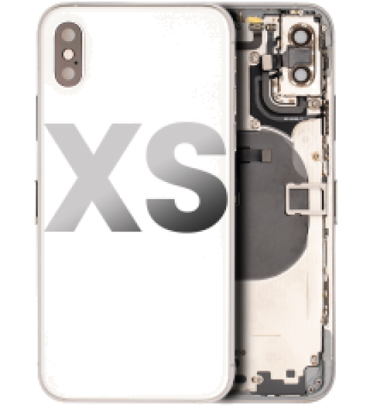 Apple iPhone XS Housing with Small Parts (No Charger Flex) - Silver Pulled C