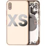 Apple iPhone XS Housing with Small Parts (No Charger Flex) - Gold Pulled C