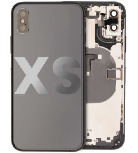 Apple iPhone XS Housing with Small Parts (No Charger Flex) - Space Gray Pulled A
