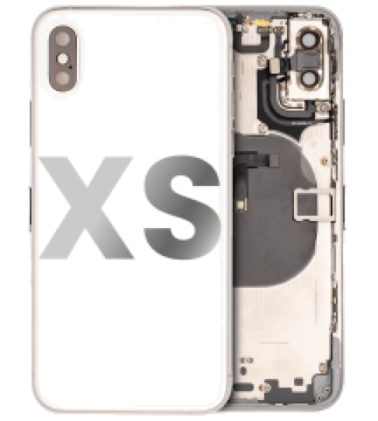 Apple iPhone XS Housing with Small Parts (No Charger Flex) - Silver Pulled A