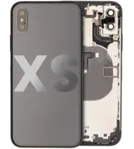 Apple iPhone XS Housing with Small Parts (No Charger Flex) - Space Gray Pulled B