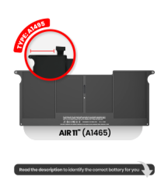 Apple Macbook Air 11 (A1465) Battery A1495 OEM-Equivalent