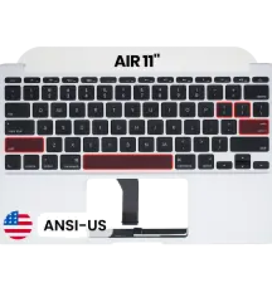 Apple Macbook Air 11' A1465 (2013 / 2014 / 2015) Top Case with Keyboard (US English) Pulled