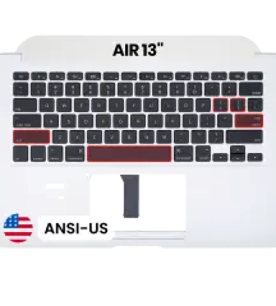 Apple MacBook Air 13 (A1466) Top Case with Keyboard (US English) Pulled