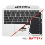 Apple Macbook Air 13 (A1932) Top Case with Keyboard and Battery (US English) - Silver Pulled