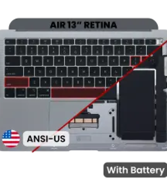 Apple Macbook Air 13 (A1932) Top Case with Keyboard and Battery (US English) - Space Gray Pulled
