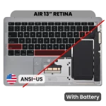 Apple Macbook Air 13 (A1932) Top Case with Keyboard and Battery (US English) - Space Gray Pulled A