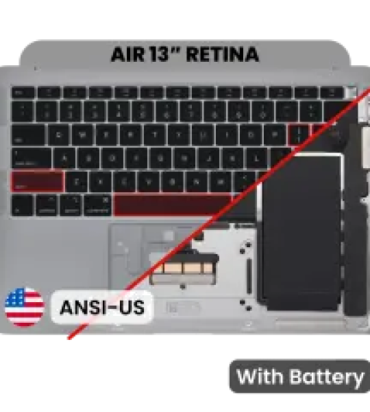 Apple Macbook Air 13 (A1932) Top Case with Keyboard and Battery (US English) - Space Gray Pulled A