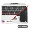 Apple Macbook Air 13 (A1932) Top Case with Keyboard and Battery (US English) - Silver Pulled A