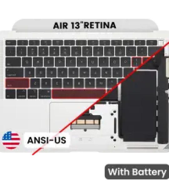 Apple Macbook Air 13 (A1932) Top Case with Keyboard and Battery (US English) - Silver Pulled A