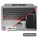 Apple Macbook Air 13 (A1932) Top Case with Keyboard and Battery (US English) - Space Gray Pulled B