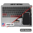Apple Macbook Air 13 (A1932) Top Case with Keyboard and Battery (US English) - Space Gray Pulled B