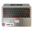 Apple Macbook Air 13 (A1932) Top Case with Keyboard (US English) - Space Gray Pulled
