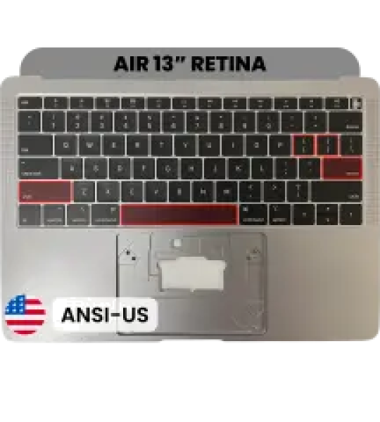 Apple Macbook Air 13 (A1932) Top Case with Keyboard (US English) - Space Gray Pulled