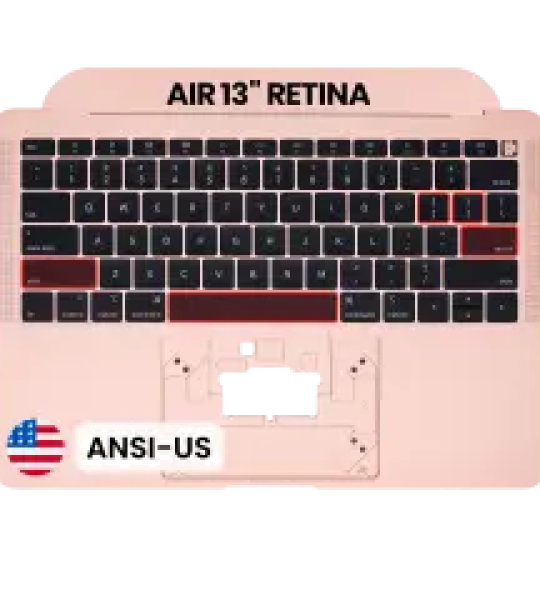 Apple Macbook Air 13'' (A1932) Top Case with Keyboard (US English) - Gold Pulled