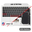 Apple Macbook Air 13 (A1932) Top Case with Keyboard and Battery (US English) - Silver Pulled B