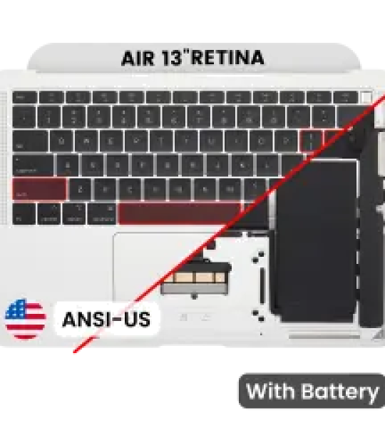 Apple Macbook Air 13 (A1932) Top Case with Keyboard and Battery (US English) - Silver Pulled B