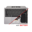 Apple Macbook Air 13 (A2179) Top Case with Keyboard and Battery (US English) - Space Gray Pulled A