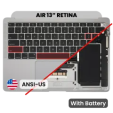 Apple Macbook Air 13 (A2179) Top Case with Keyboard and Battery (US English) - Space Gray Pulled A