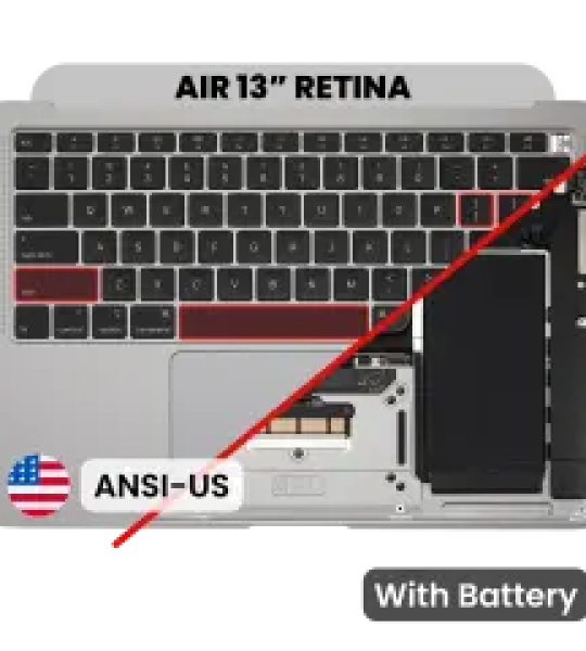 Apple Macbook Air 13 (A2179) Top Case with Keyboard and Battery (US English) - Space Gray Pulled A