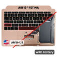Apple Macbook Air 13 (A2179) Top Case with Keyboard and Battery (US English) - Rose Gold Pulled A