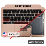 Apple Macbook Air 13 (A2179) Top Case with Keyboard and Battery (US English) - Rose Gold Pulled A