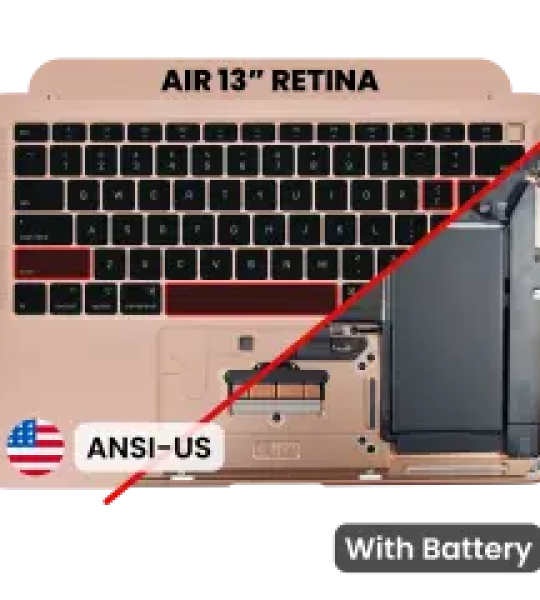 Apple Macbook Air 13 (A2179) Top Case with Keyboard and Battery (US English) - Rose Gold Pulled A