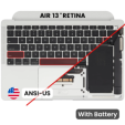 Apple Macbook Air 13 (A2337) M1 Top Case with Keyboard and Battery (US English) - Silver Pulled A
