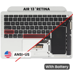 Apple Macbook Air 13 (A2337) M1 Top Case with Keyboard and Battery (US English) - Silver Pulled A