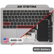 Apple Macbook Air 13 (A2337) M1 Top Case with Keyboard and Battery (US English) - Space Gray Pulled B