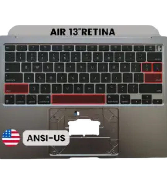 Apple Macbook Air 13 (A2337) M1 Top Case with Keyboard (US English) - Space Gray SVP