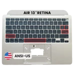 Apple Macbook Air 13 (A2337) M1 Top Case with Keyboard (US English) - Silver Pulled