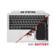 Apple Macbook Air 13 (A2337) M1 Top Case with Keyboard and Battery (US English) - Silver Pulled A