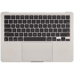 Apple MacBook Air 13.6 M2 (A2681) Top Case with Keyboard & Battery (US English) - Starlight OEM-Equivalent