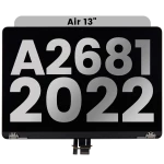 Apple MacBook Air 13.6 M2 (A2681) Display Complete with Housing - Space Gray Pulled A