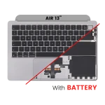 Apple MacBook Air 13.6 M2 (A2681) Top Case with Keyboard & Battery (UK English) - Space Gray OEM-Equivalent