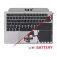 Apple MacBook Air 13.6 M2 (A2681) Top Case with Keyboard & Battery (UK English) - Space Gray OEM-Equivalent