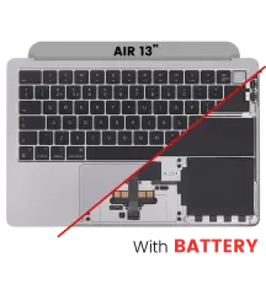 Apple MacBook Air 13.6 M2 (A2681) Top Case with Keyboard & Battery (UK English) - Space Gray OEM-Equivalent