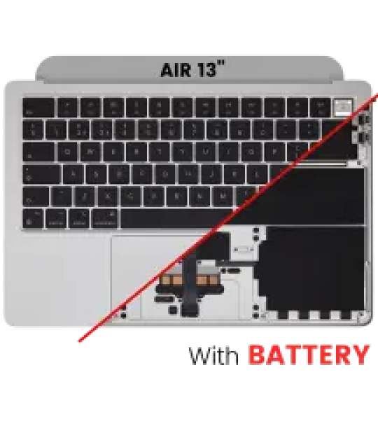 Apple MacBook Air 13.6 M2 (A2681) Top Case with Keyboard & Battery (UK English) - Silver OEM-Equivalent
