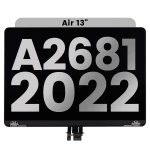 Apple MacBook Air 13.6 M2 (A2681) Display Complete with Housing - Silver Pulled A