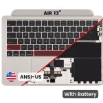 Apple MacBook Air 13.6 M2 (A2681) Top Case with Keyboard & Battery (US English) - Starlight OEM-Equivalent