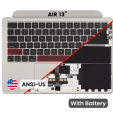 Apple MacBook Air 13.6 M2 (A2681) Top Case with Keyboard & Battery (US English) - Starlight OEM-Equivalent