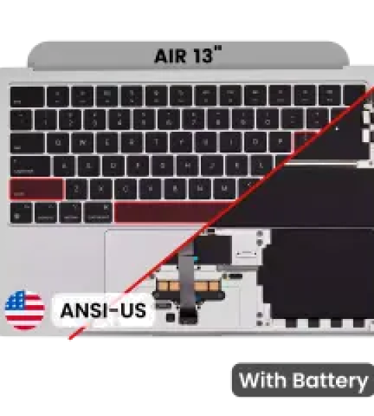 Apple MacBook Air 13.6 M2 (A2681) Top Case with Keyboard & Battery (US English) - Silver OEM-Equivalent
