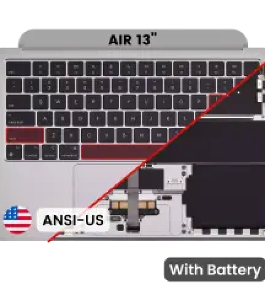 Apple MacBook Air 13.6 M2 (A2681) Top Case with Keyboard & Battery (US English) - Space Gray OEM-Equivalent