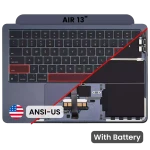 Apple MacBook Air 13.6 M2 (A2681) Top Case with Keyboard & Battery (US English) - Midnight OEM-Equivalent