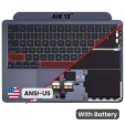 Apple MacBook Air 13.6 M2 (A2681) Top Case with Keyboard & Battery (US English) - Midnight OEM-Equivalent