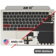 Apple Macbook Air 13 (A3113) Top Case with Keytboard & Battery (US English) - Starlight OEM-Equivalent