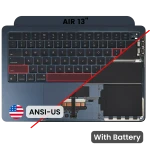 Apple Macbook Air 13 (A3113) Top Case with Keytboard & Battery (US English) - Midnight OEM-Equivalent