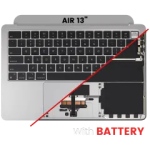 Apple Macbook Air 13 (A3113) Top Case with Keytboard & Battery (US English) - Space Gray OEM-Equivalent